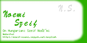 noemi szeif business card